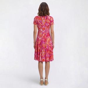 Womens Sami & Jo Keyhole Neck Paisley A-Line Dress alternate view